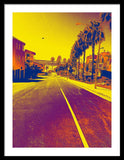 Purple and Golden Santa Monica - Framed Print