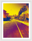 Purple and Golden Santa Monica - Framed Print