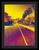 Purple and Golden Santa Monica - Framed Print