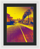 Purple and Golden Santa Monica - Framed Print