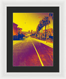 Purple and Golden Santa Monica - Framed Print