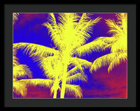 Yellow Palm Trees - Framed Print