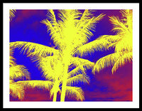 Yellow Palm Trees - Framed Print