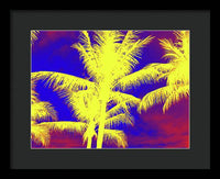 Yellow Palm Trees - Framed Print