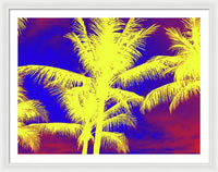 Yellow Palm Trees - Framed Print