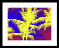 Yellow Palm Trees - Framed Print