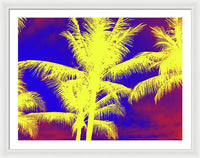 Yellow Palm Trees - Framed Print