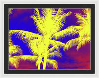 Yellow Palm Trees - Framed Print