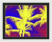 Yellow Palm Trees - Framed Print