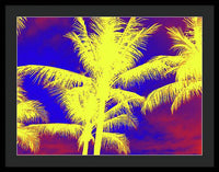 Yellow Palm Trees - Framed Print