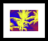 Yellow Palm Trees - Framed Print