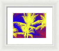 Yellow Palm Trees - Framed Print