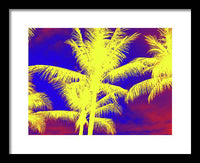 Yellow Palm Trees - Framed Print