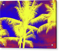 Yellow Palm Trees - Acrylic Print